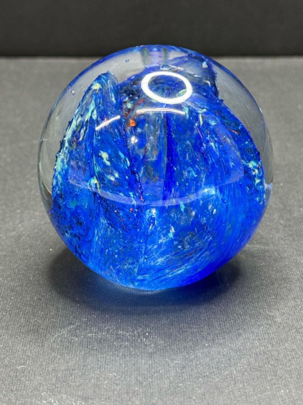 Art Glass Signed paperweight - artist signed